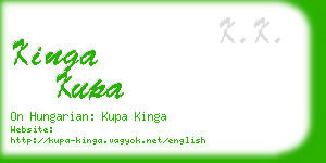 kinga kupa business card